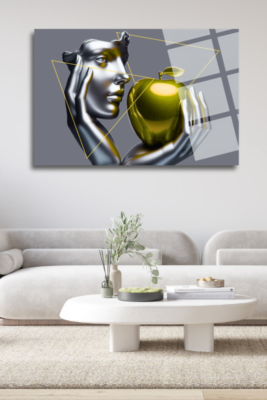 Altın Elma, Golden Apple, Kırılmaya Dayanıklı Cam Tablo HMDS0214