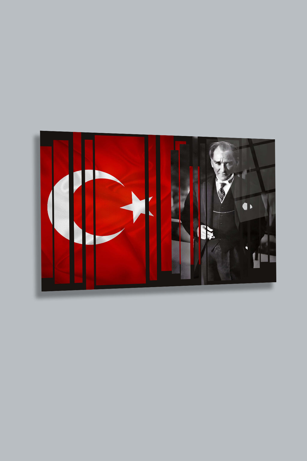 Mustafa Kemal Atatürk Cam Tablo 98 - 30 x 45