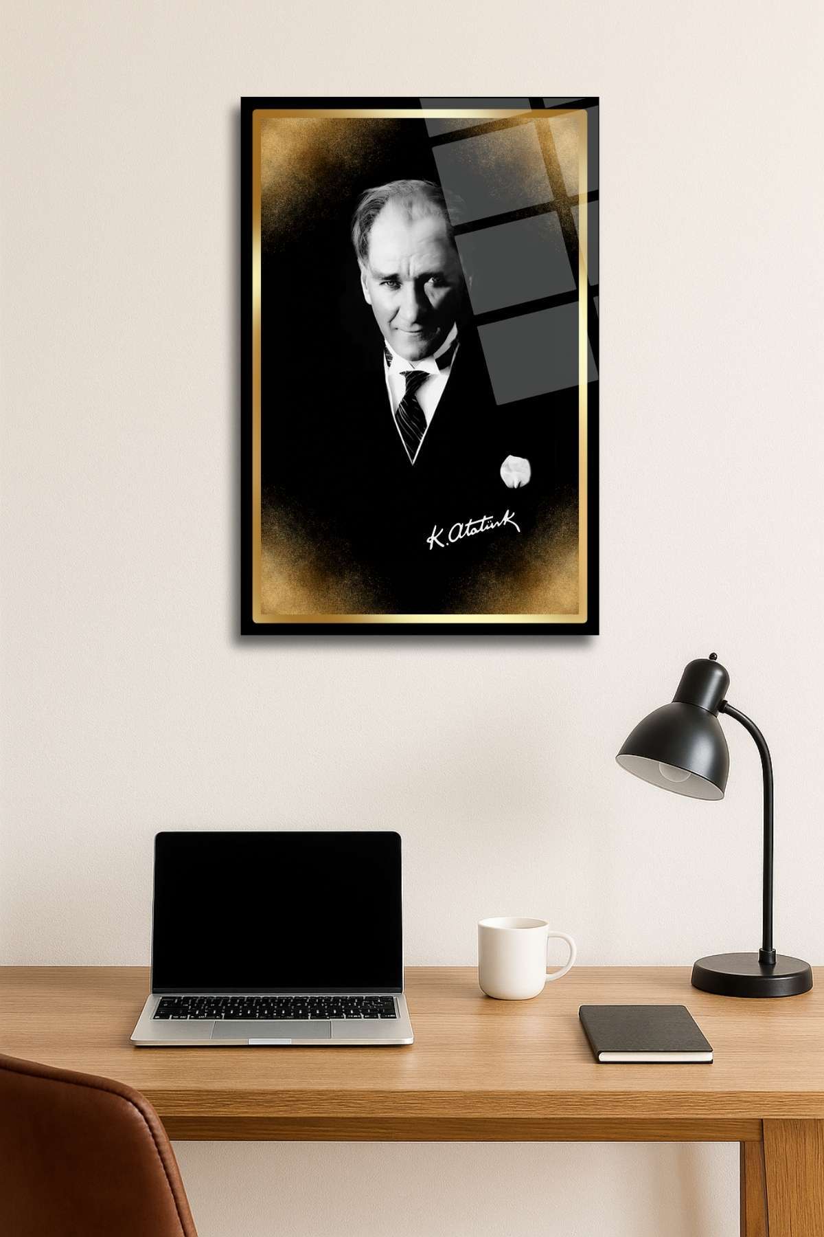 Mustafa Kemal Atatürk Cam Tablo 99 - 45 x 65