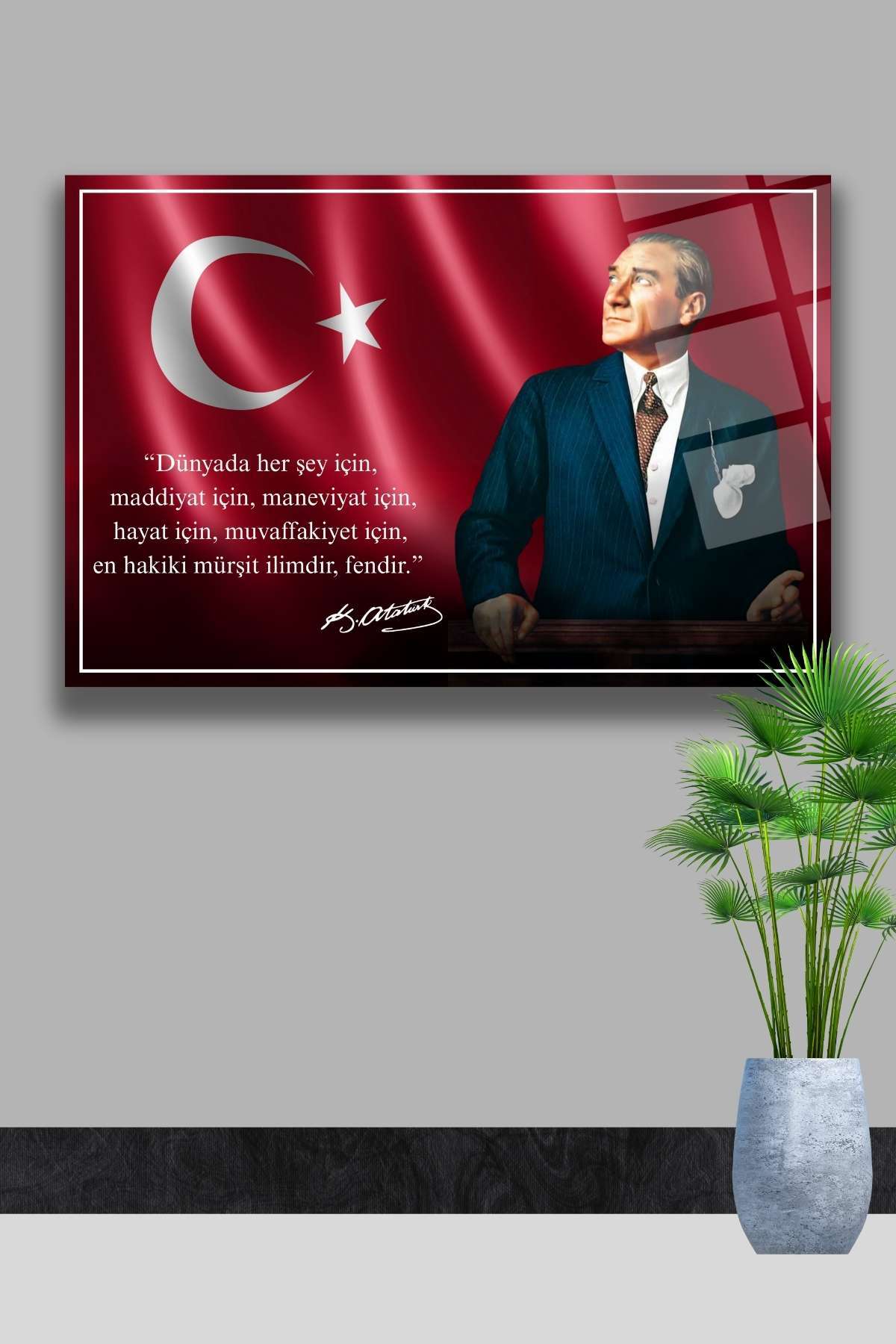 Atatürk Cam Tablo 379 - 60 x 90