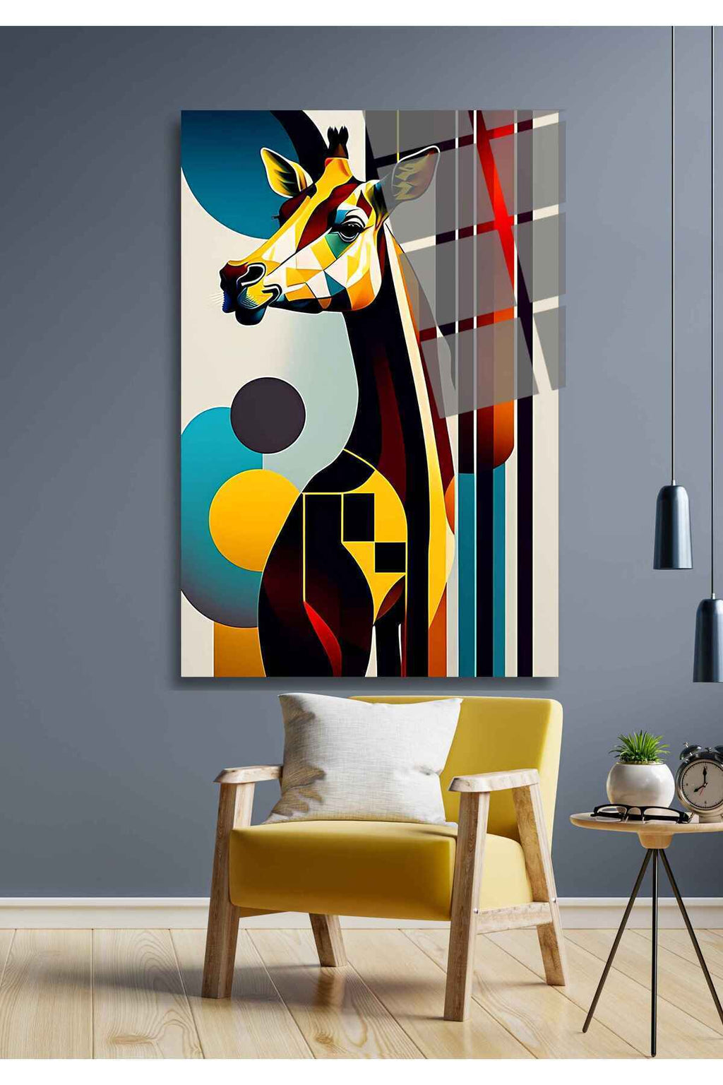 Zürafa Cam Tablo 51 - 30 x 45