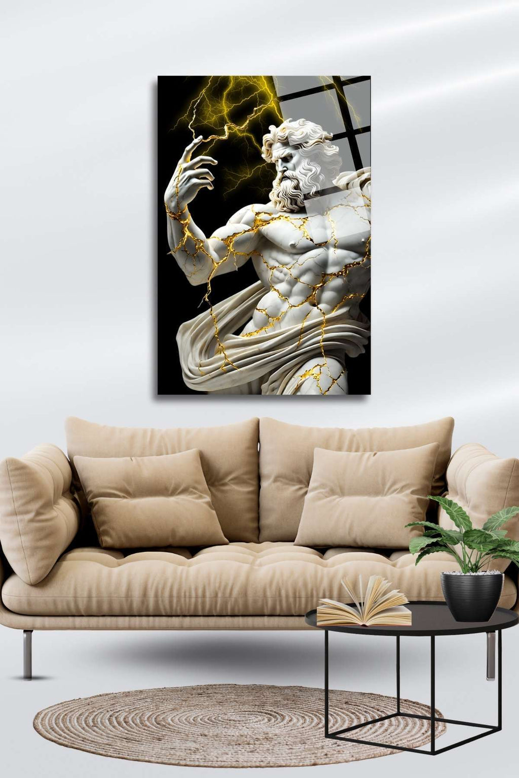 Zeus, Yunan Mitolojisi, Kırılmaya Dayanıklı Cam Tablo 331 - 30 x 45