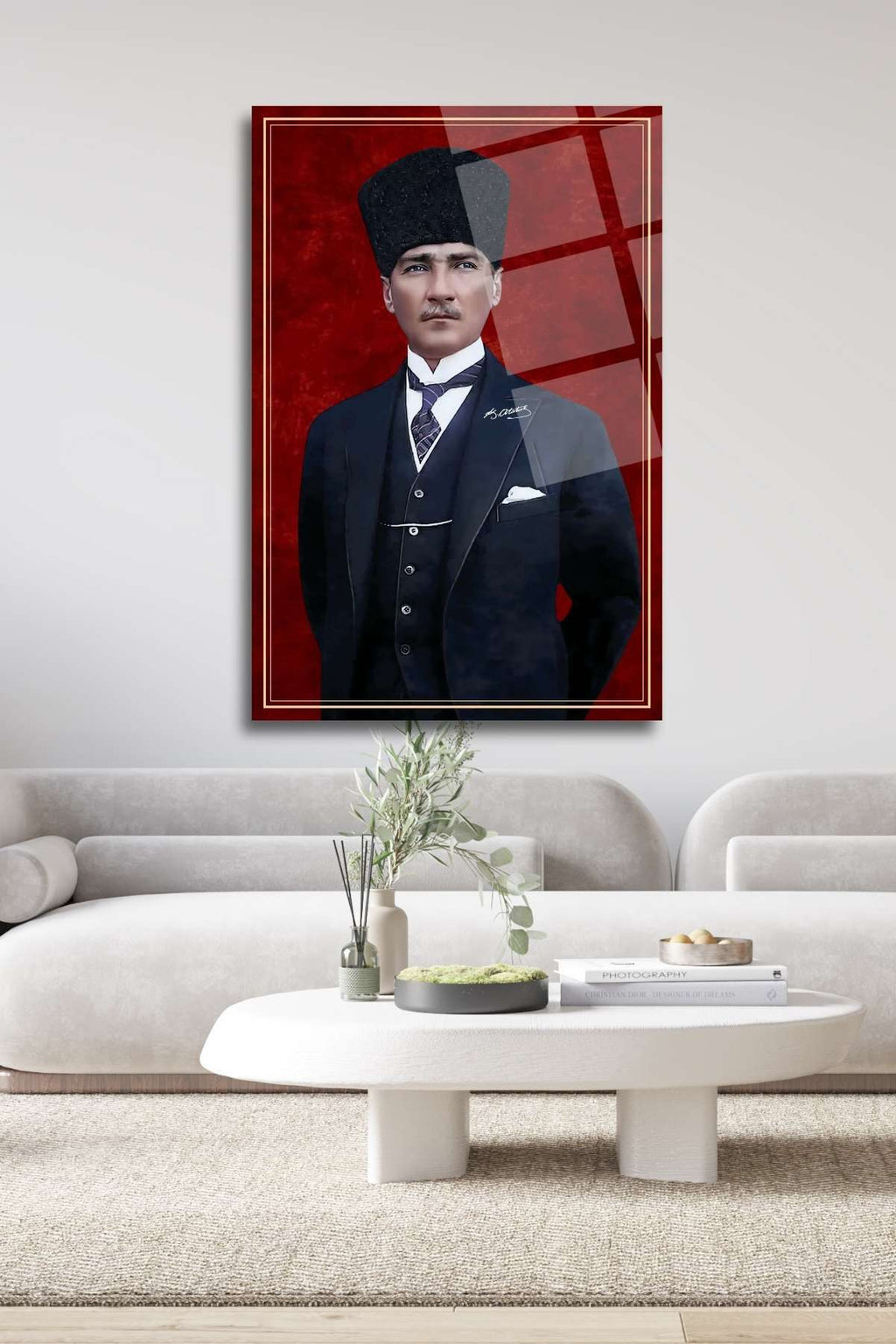 Mustafa Kemal Atatürk Cam Tablo HMDS0324