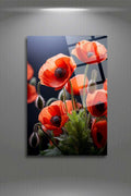 Gelincik Çiçekleri Cam Tablosu 273 - 30 x 45