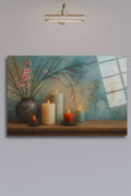 Mumlar ve Çiçekler Cam Tablo 394 - 30 x 45