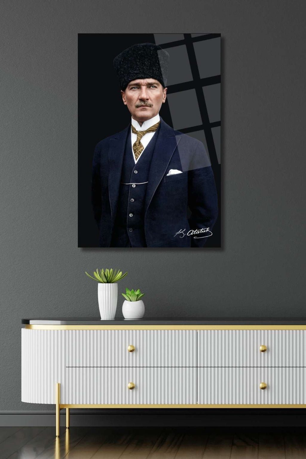 Atatürk Tablosu, Cam Tablo 481 - 60 x 90
