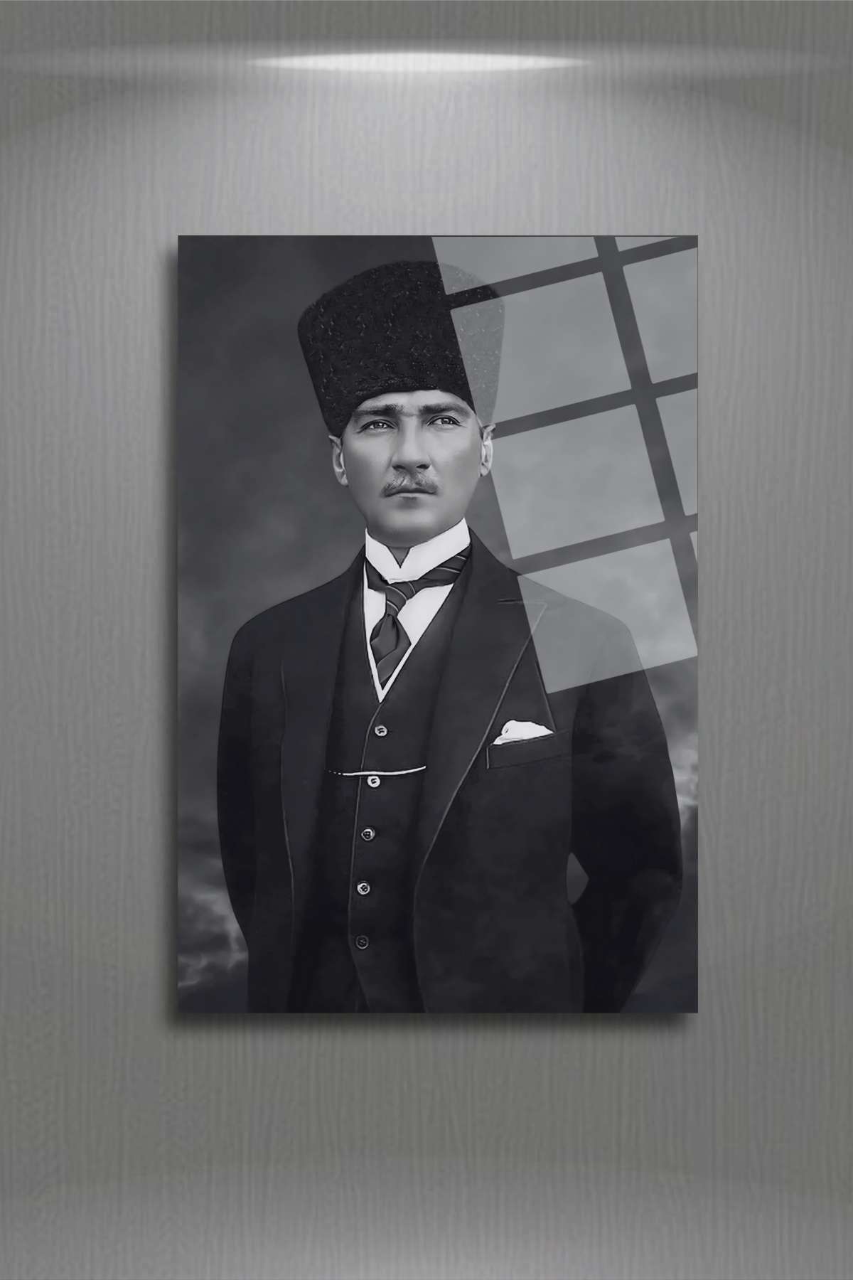Mustafa Kemal Atatürk Cam Tablo 334 - 30 x 45