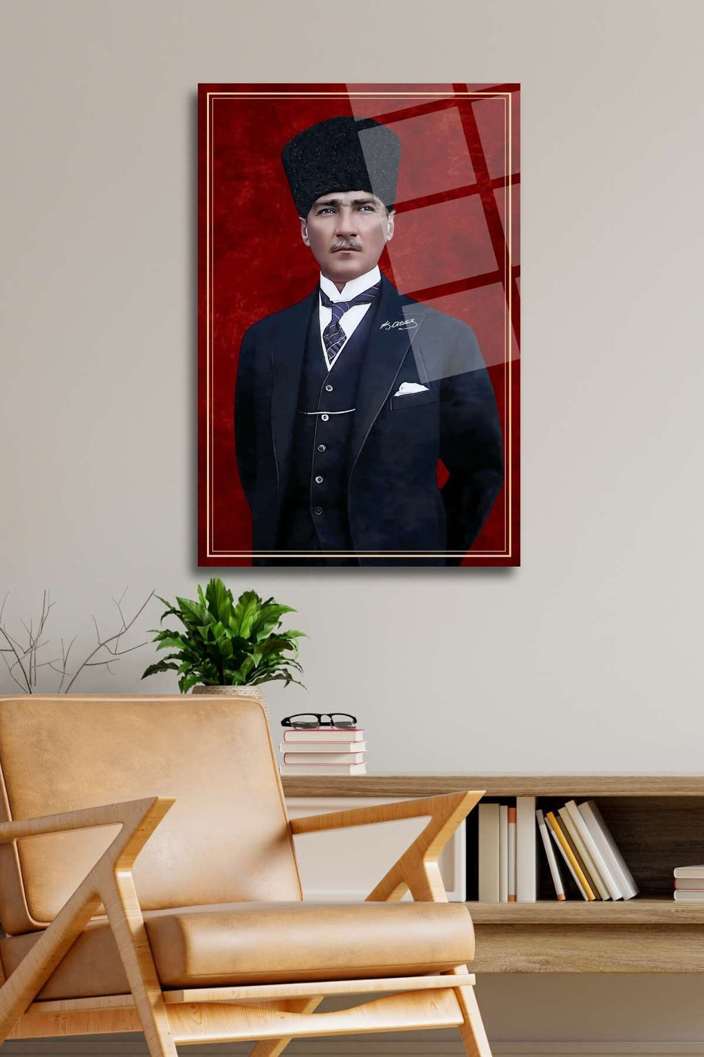 Mustafa Kemal Atatürk Cam Tablo 324