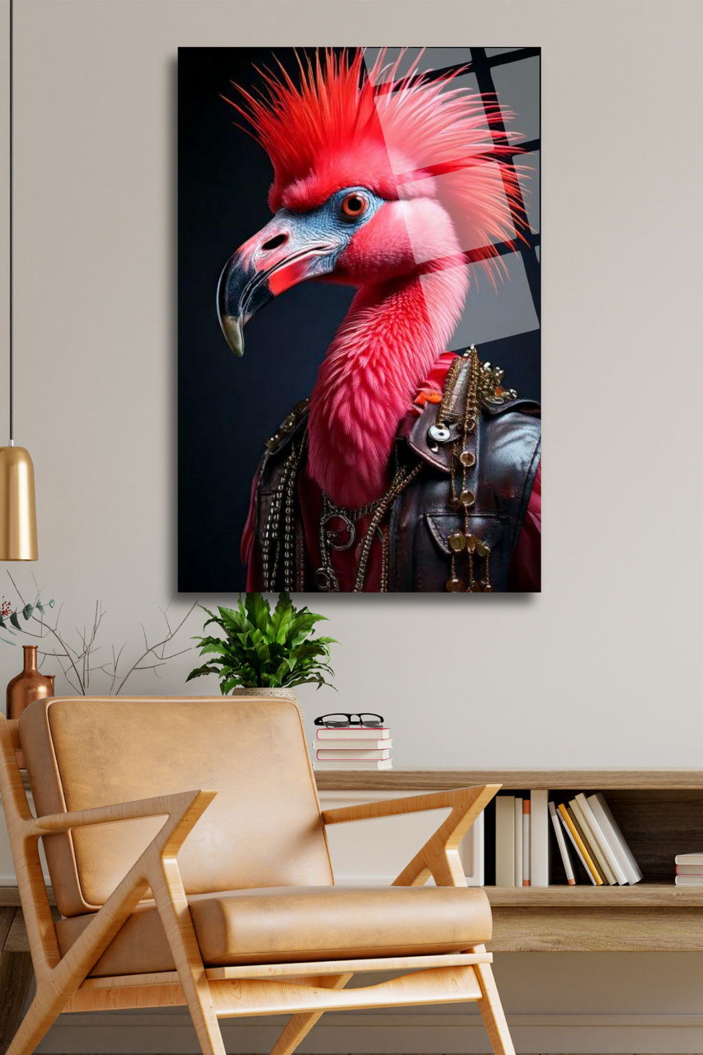 Punk Rock Flamingo Cam Tablo 116 - 60 x 90
