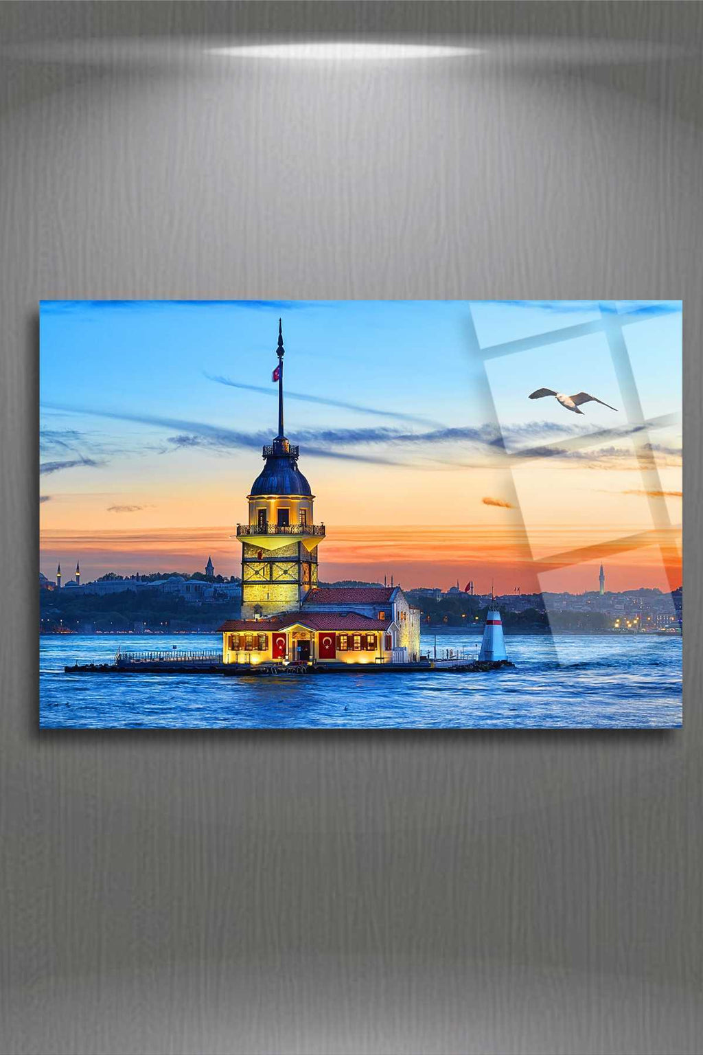 Kız Kulesi İstanbul Cam Tablo 18 - 30 x 45