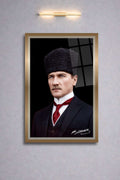 Mustafa Kemal Atatürk Cam Tablo 460 - 30 x 45