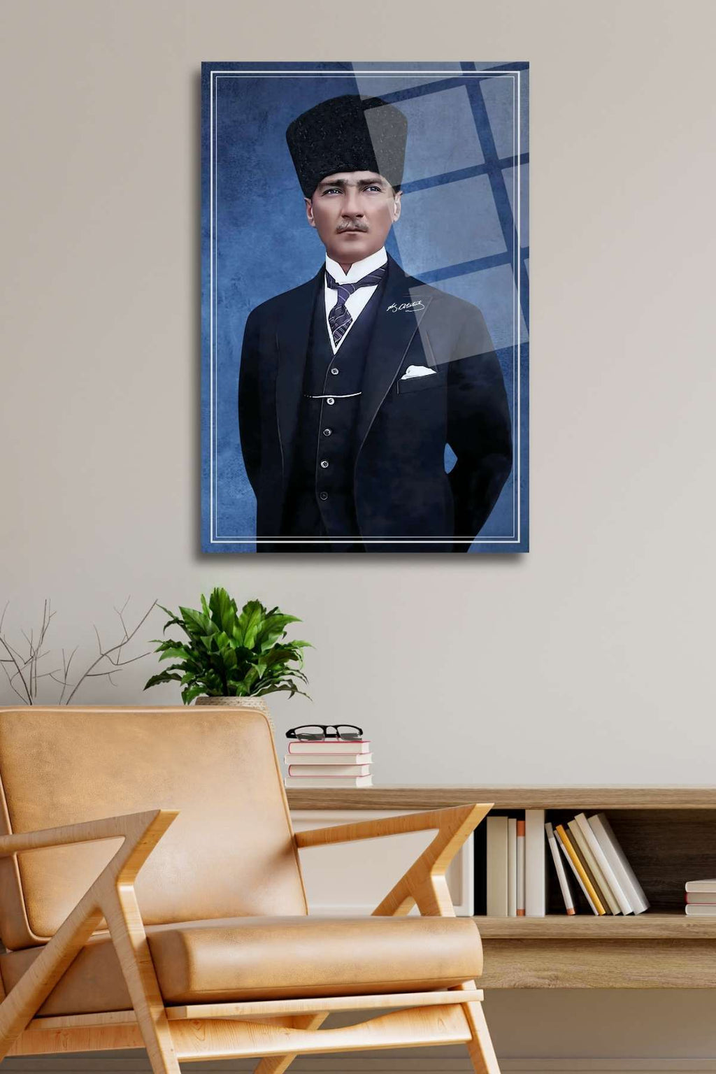 Mustafa Kemal Atatürk Cam Tablo HMDS0326