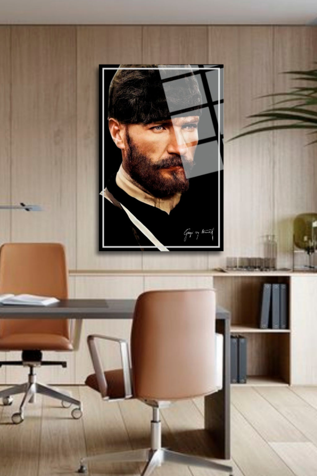 Mustafa Kemal Atatürk Cam Tablo HMDS0198