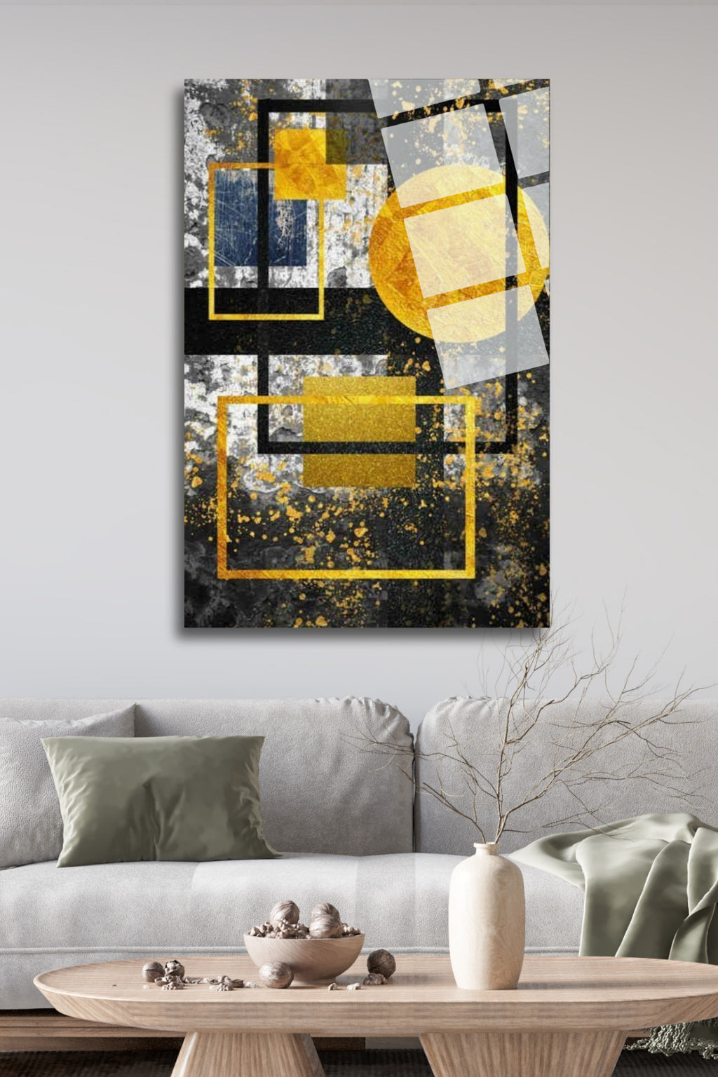 Geometrik Desenler, Modern, Cam Tablo 140 - 60 x 90