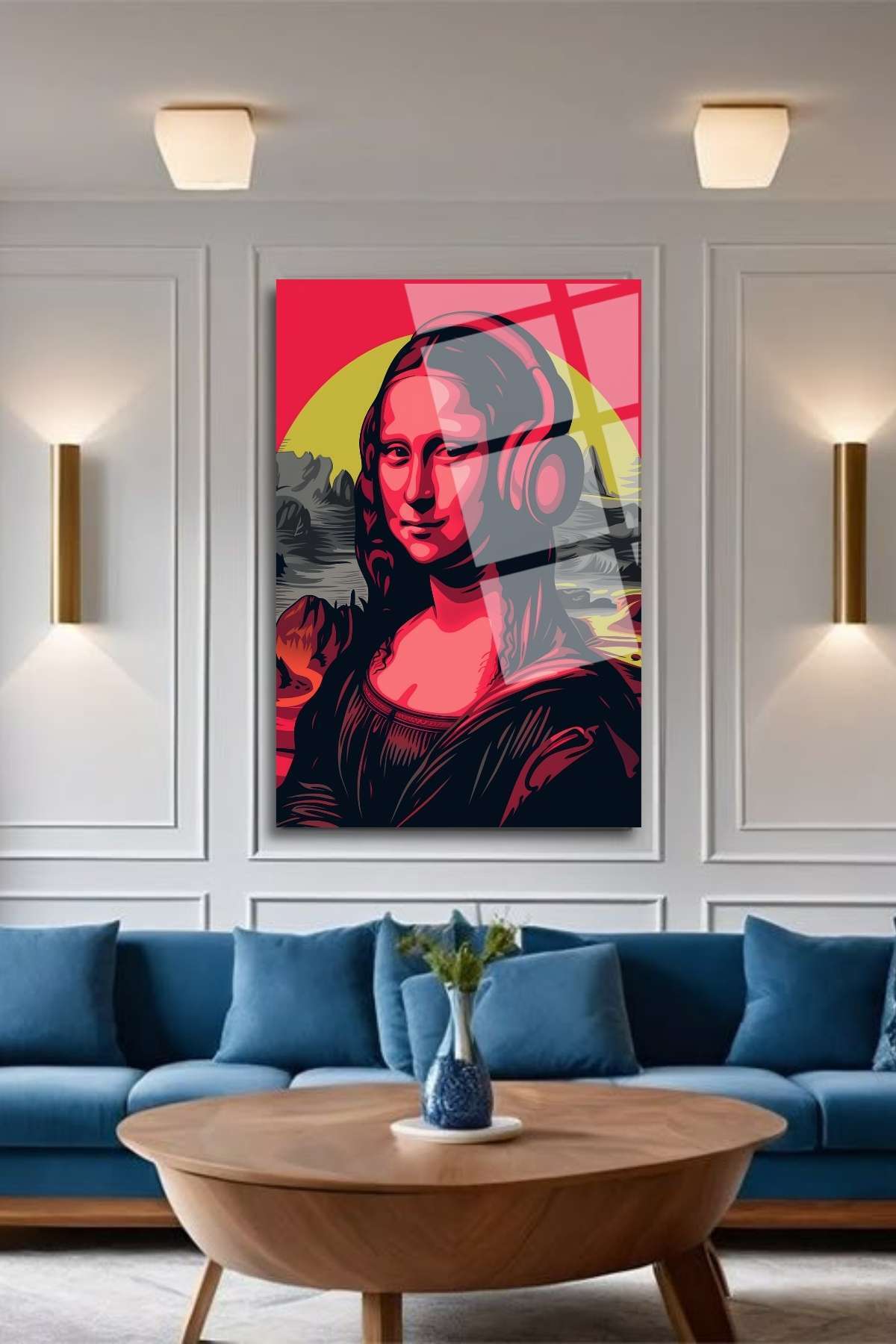 Mona Lisa , Pop Art , Cam Tablo HMDS0244