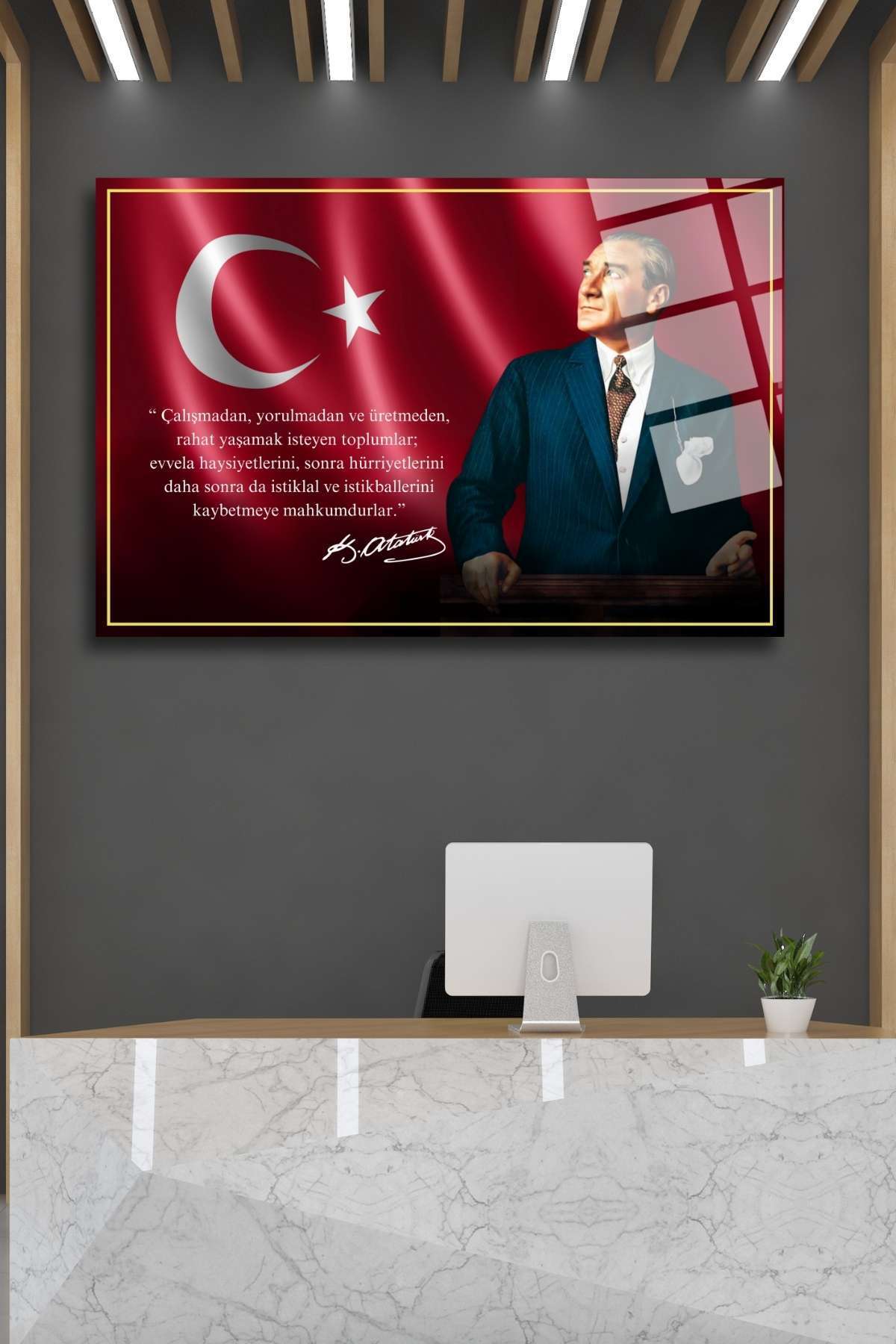 Mustafa Kemal Atatürk Tablosu , Cam Tablo HMDS0283