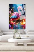 Flamingo Tablosu, Kırılmaya Dayanıklı, Cam Tablo 247 - 30 x 45