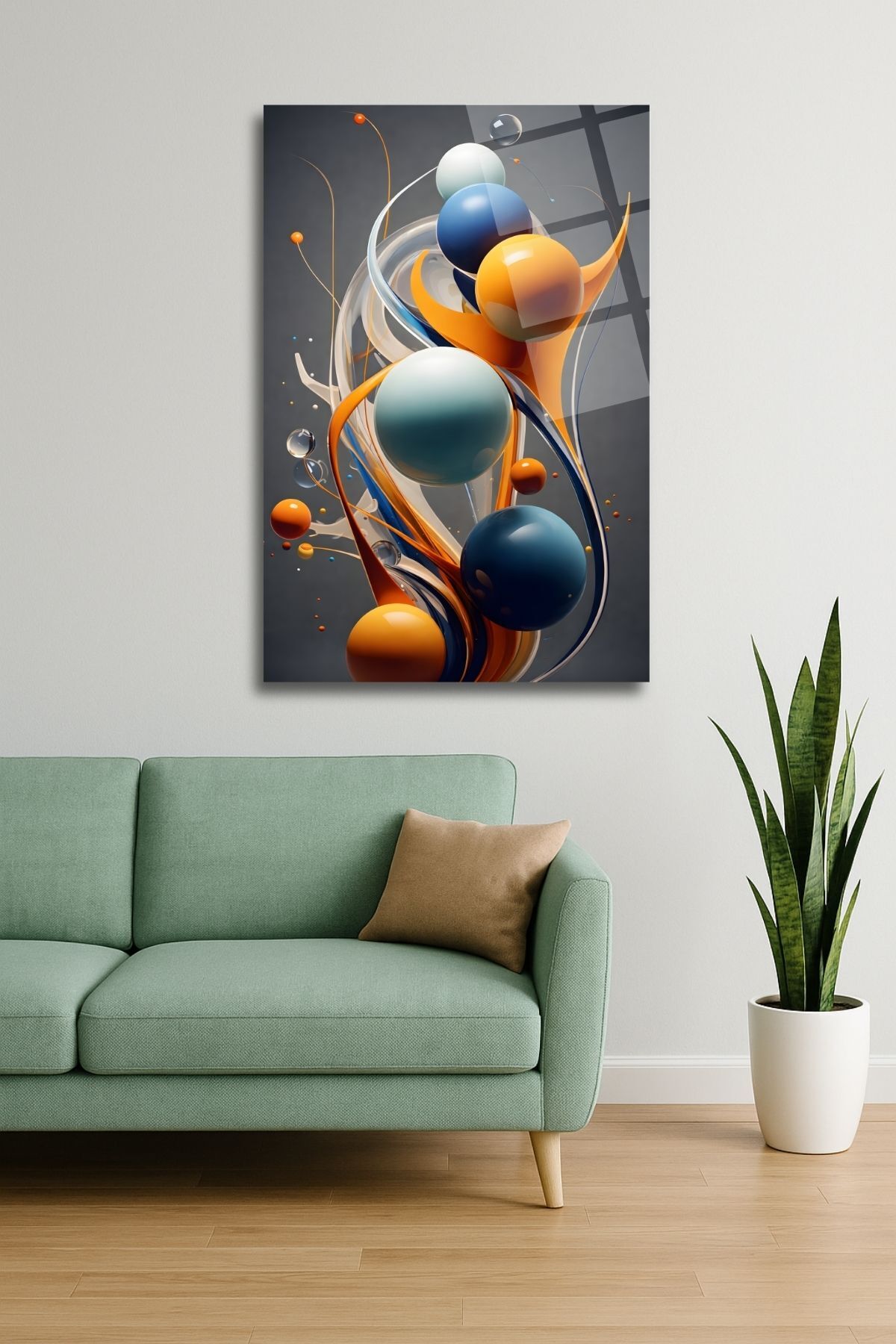 Modern Sanat Cam Tablo 42 - 60 x 90