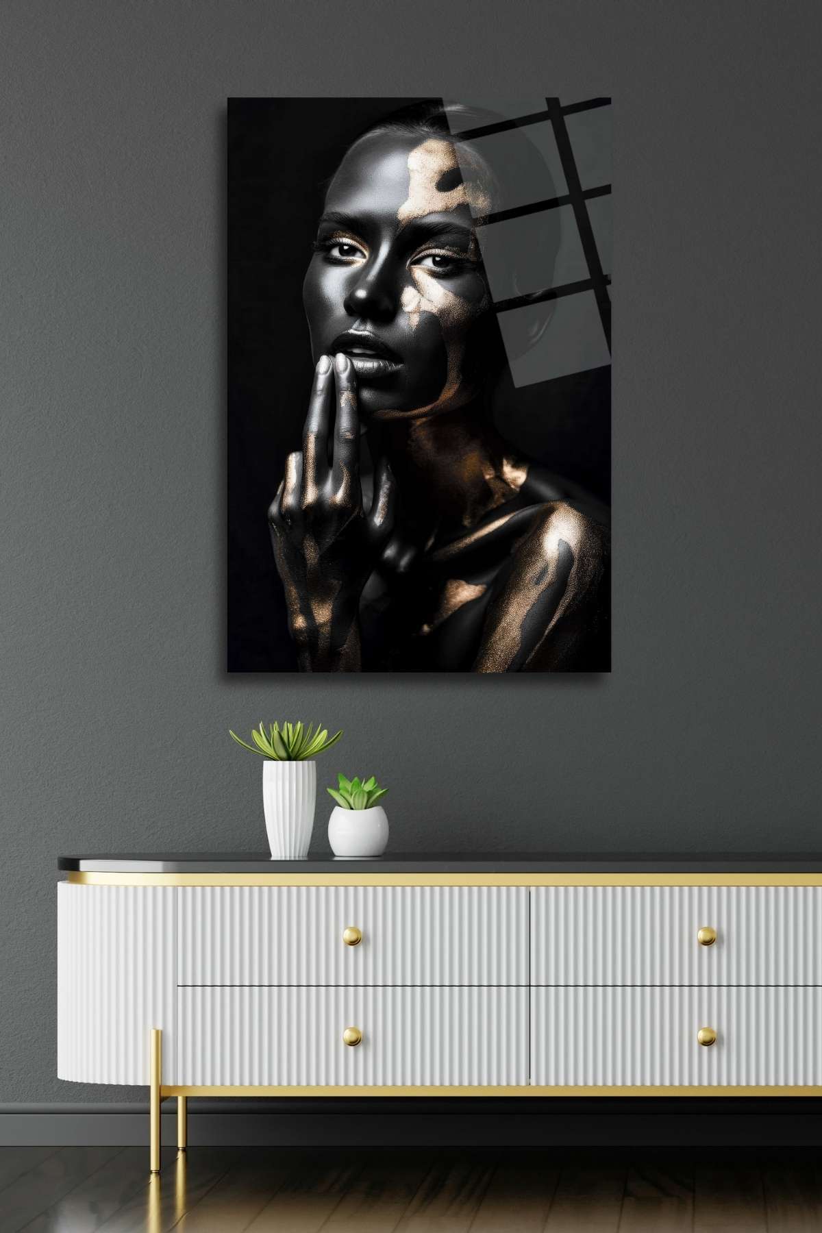 Afrikalı Kadın Tablosu, Yüksek Çözünürlüklü, Cam Tablo 315 - 60 x 90