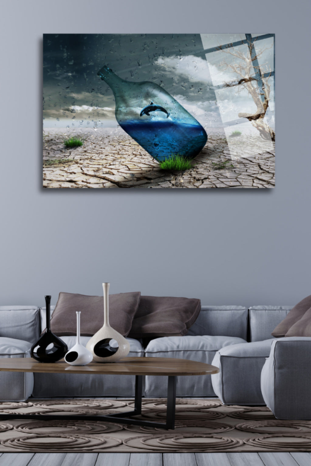 Su ve Hayat , Dayanıklı Cam Tablo 217 - 45 x 65