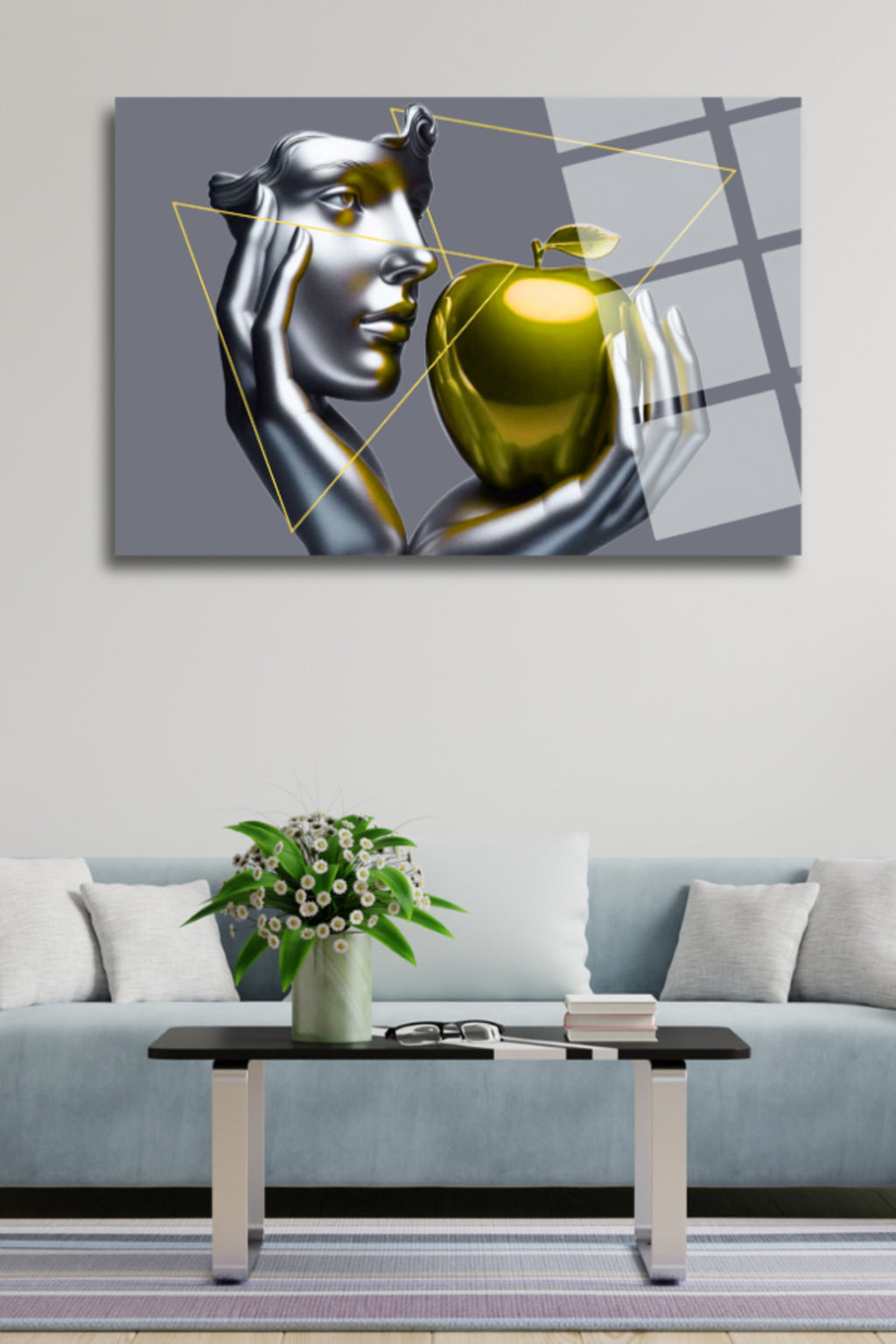 Altın Elma, Golden Apple, Kırılmaya Dayanıklı Cam Tablo 214 - 60 x 90