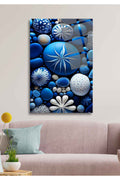 Mavi Çakıl Taşları Cam Tablo 49 - 30 x 45
