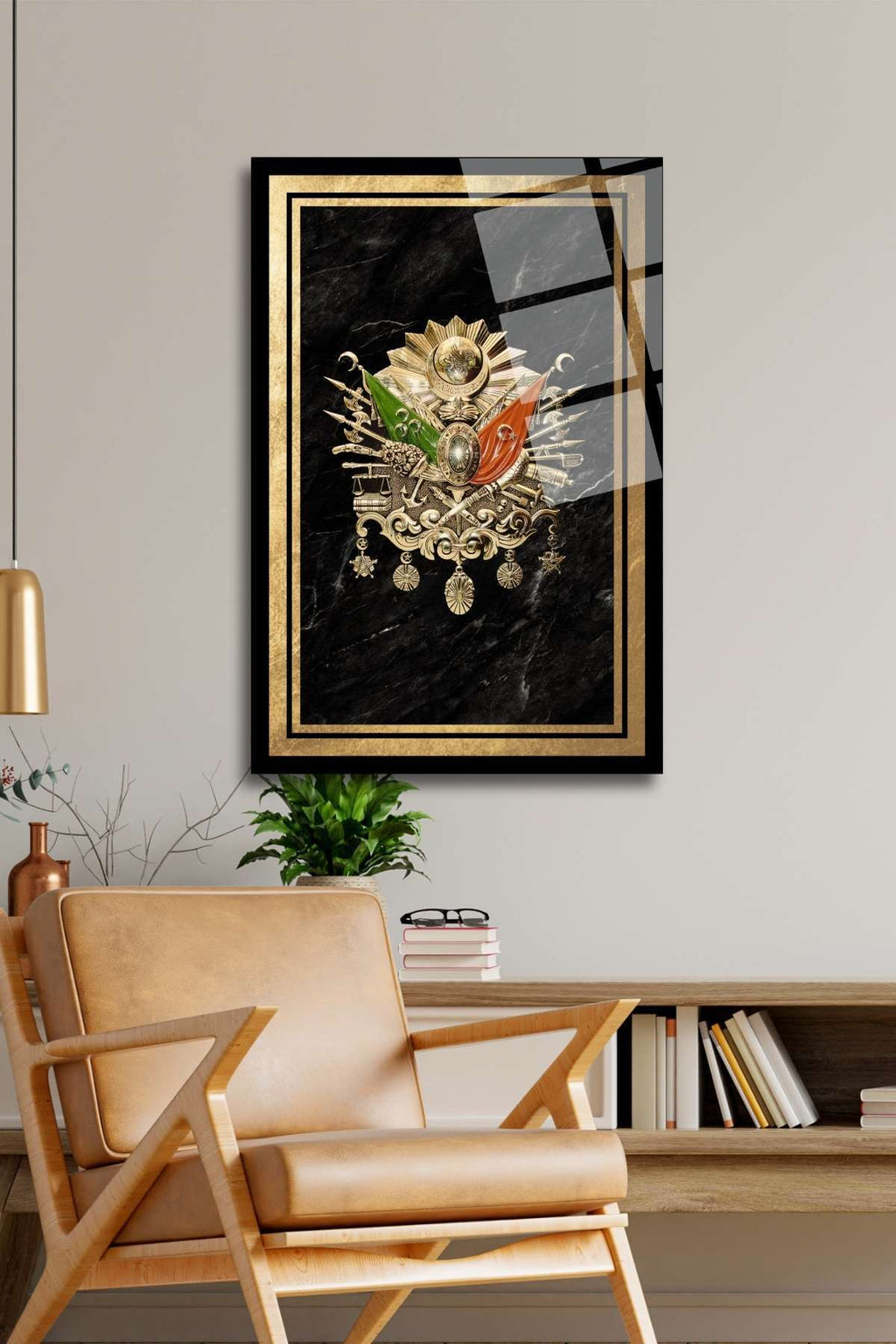 Osmanlı Tuğrası Cam Tablo 361 - 45 x 65