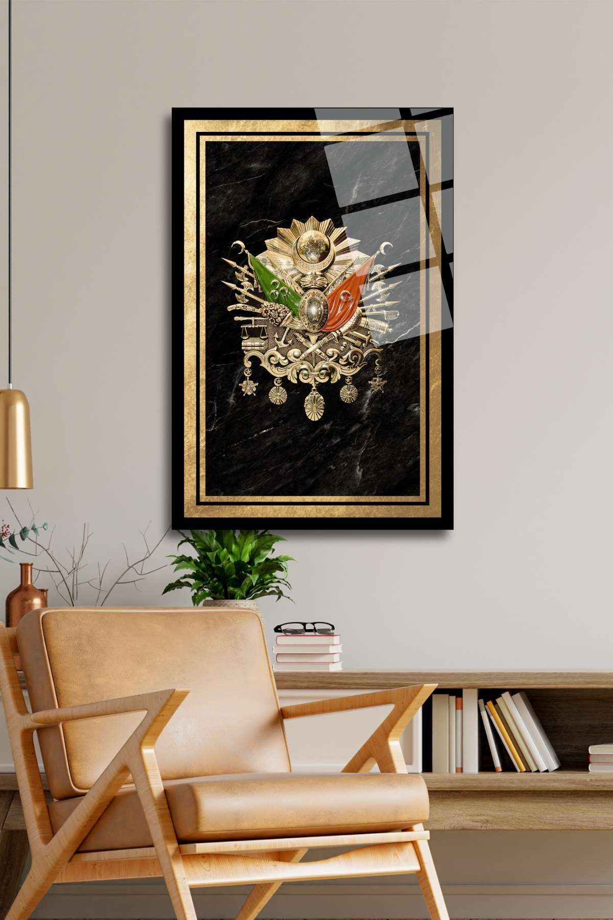 Osmanlı Tuğrası Cam Tablo 361 - 45 x 65