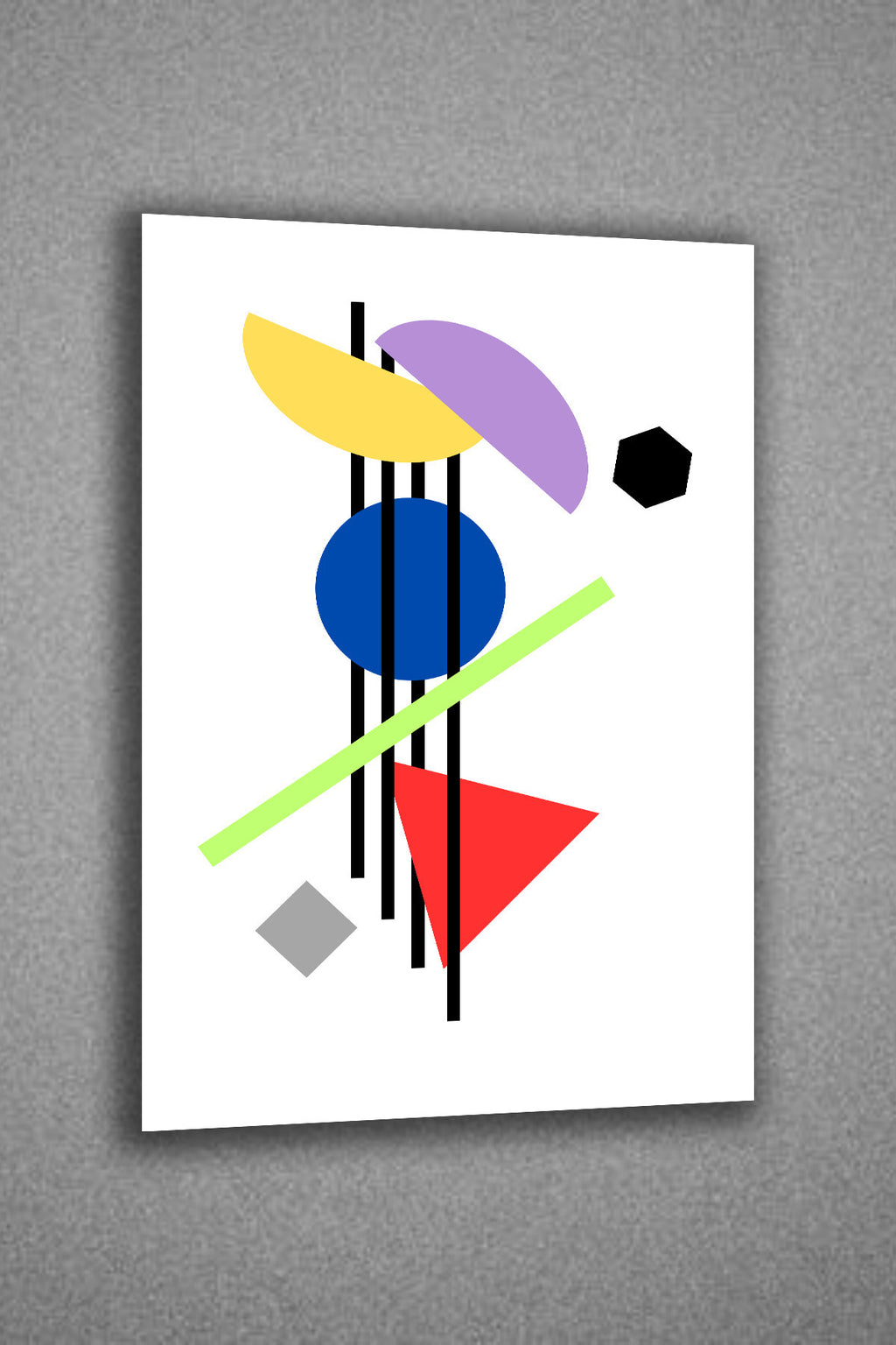 Geometrik Şekiller Modern Cam Tablo 106 - 30 x 45
