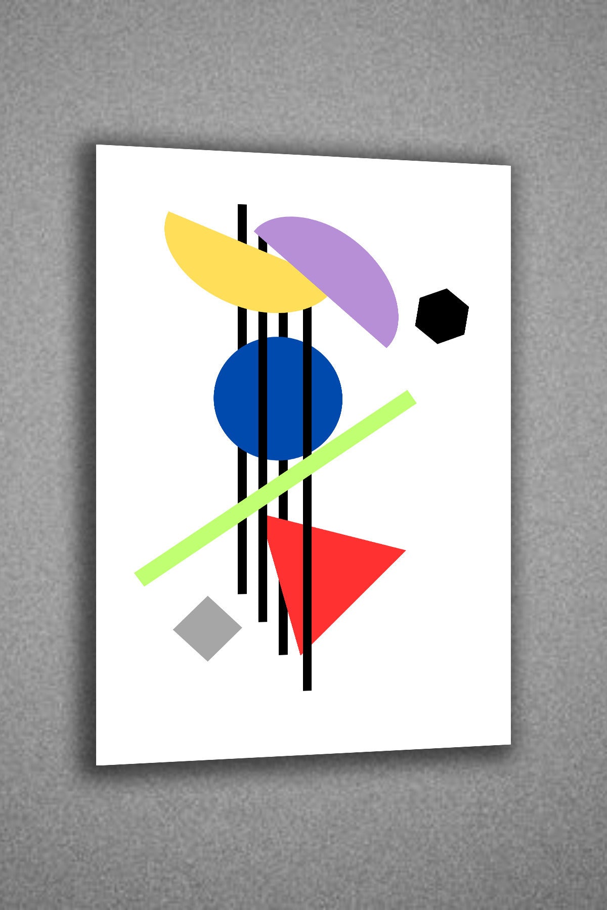 Geometrik Şekiller Modern Cam Tablo 106 - 30 x 45