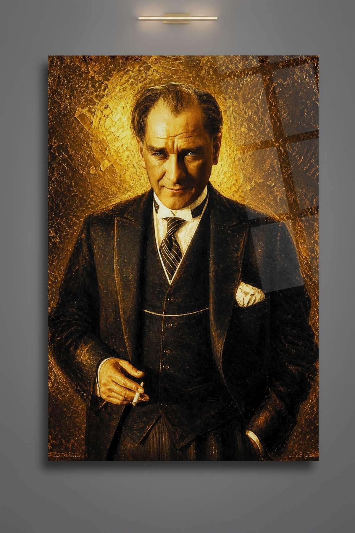 Mustafa Kemal Atatürk Cam Tablo HMDS0469