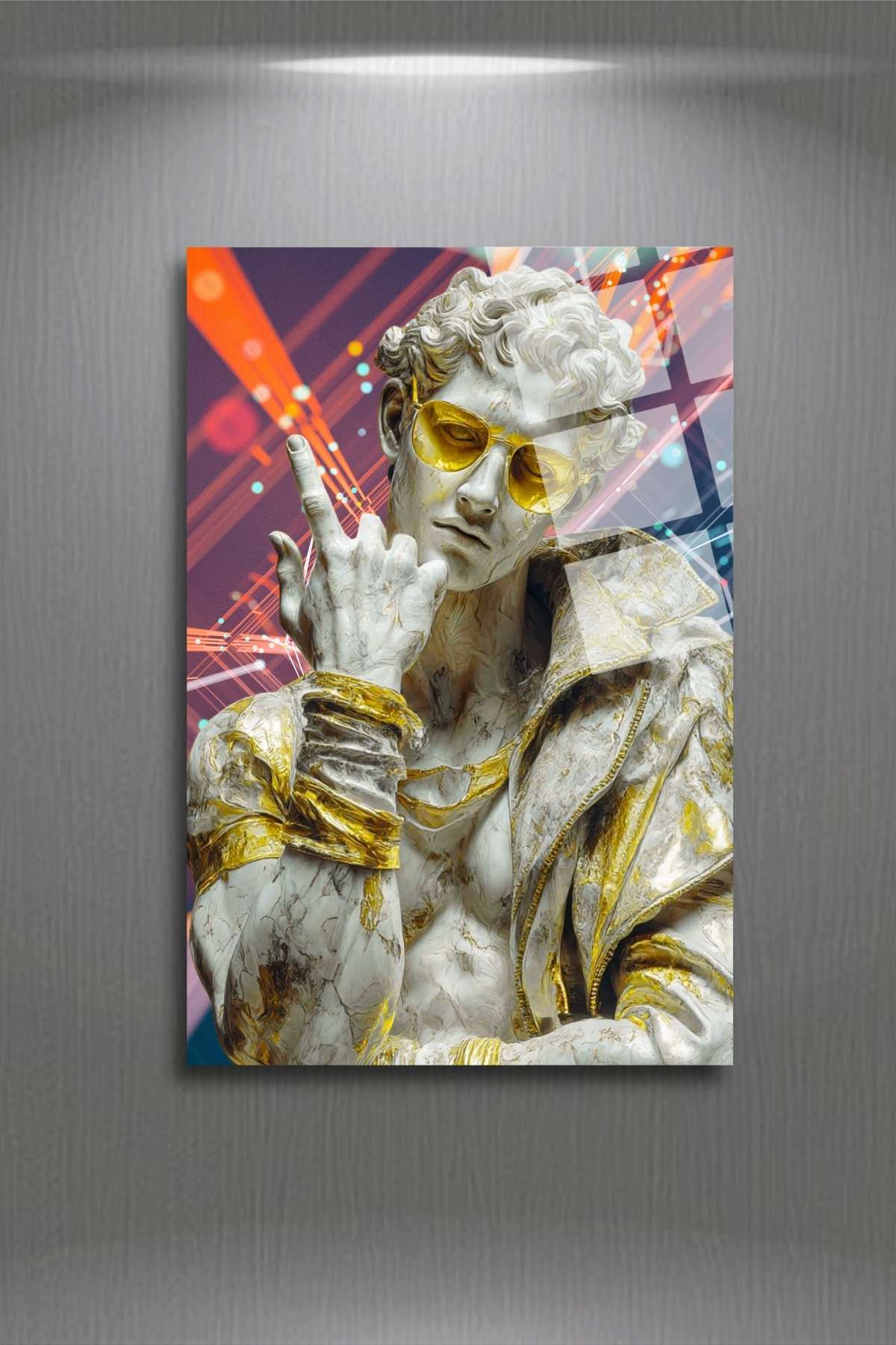 Moda İkonu , Heykel, Cool Style, Kırılmaya Dayanıklı Cam Tablo 332 - 30 x 45