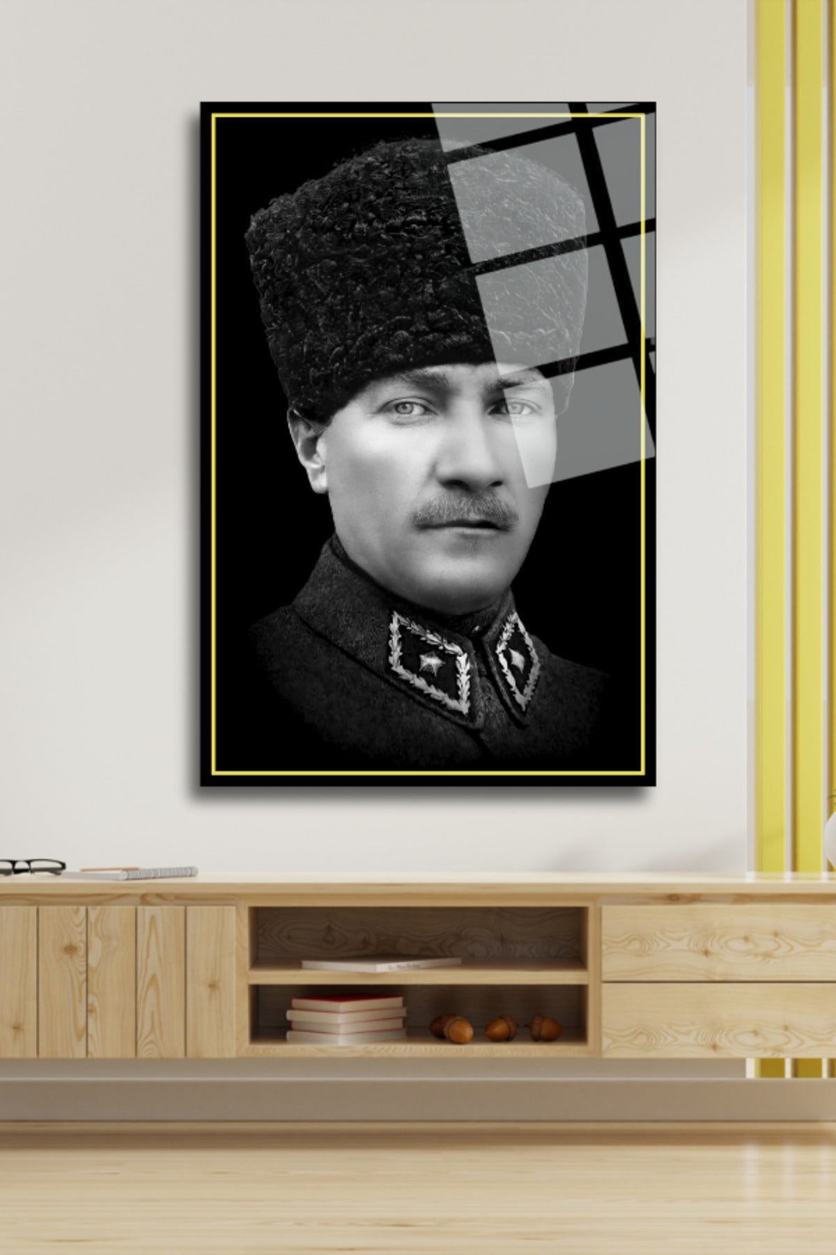 Mustafa Kemal Atatürk Cam Tablo 221 - 45 x 65