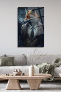 Bay Tilki , Cam Tablo 174 - 30 x 45