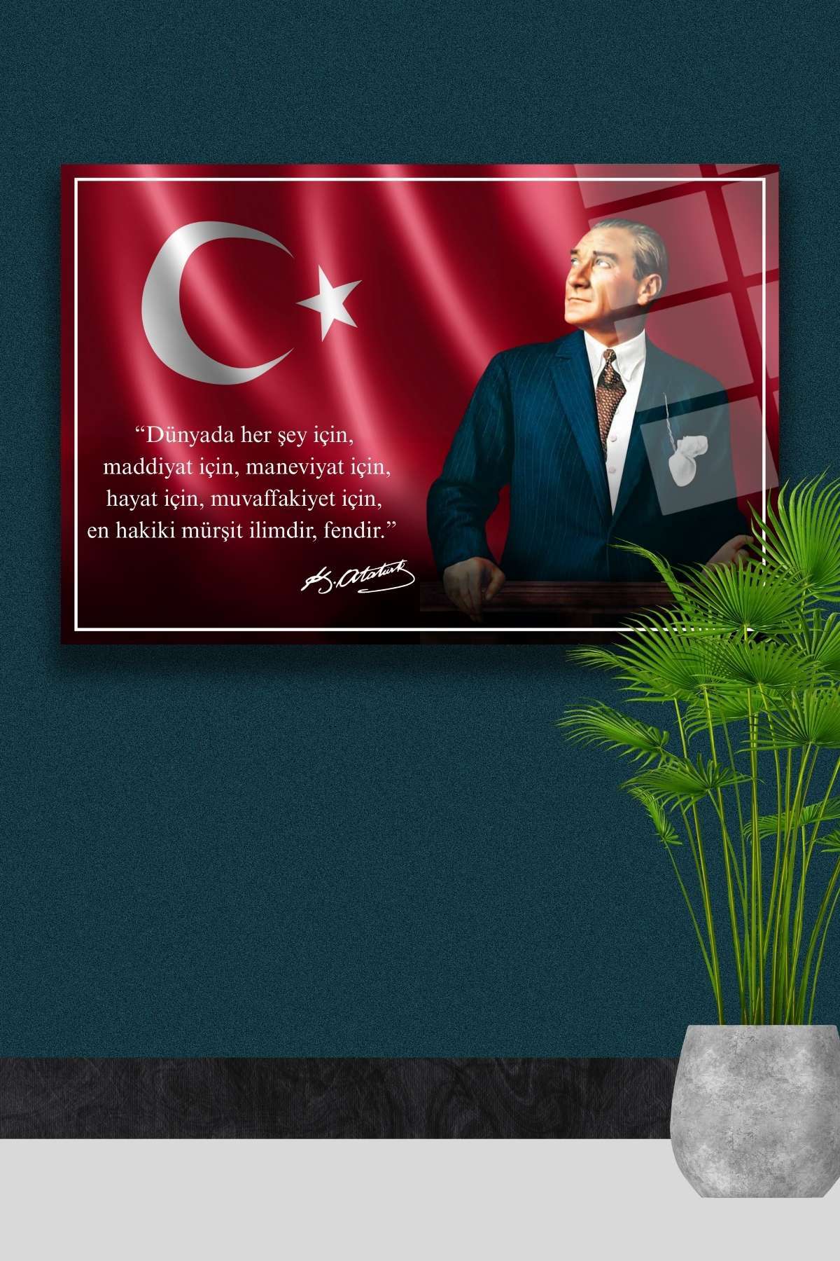 Atatürk Cam Tablo 379 - 45 x 65