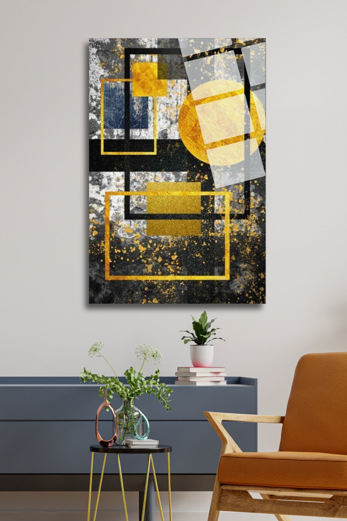 Geometrik Desenler, Modern, Cam Tablo HMDS0140