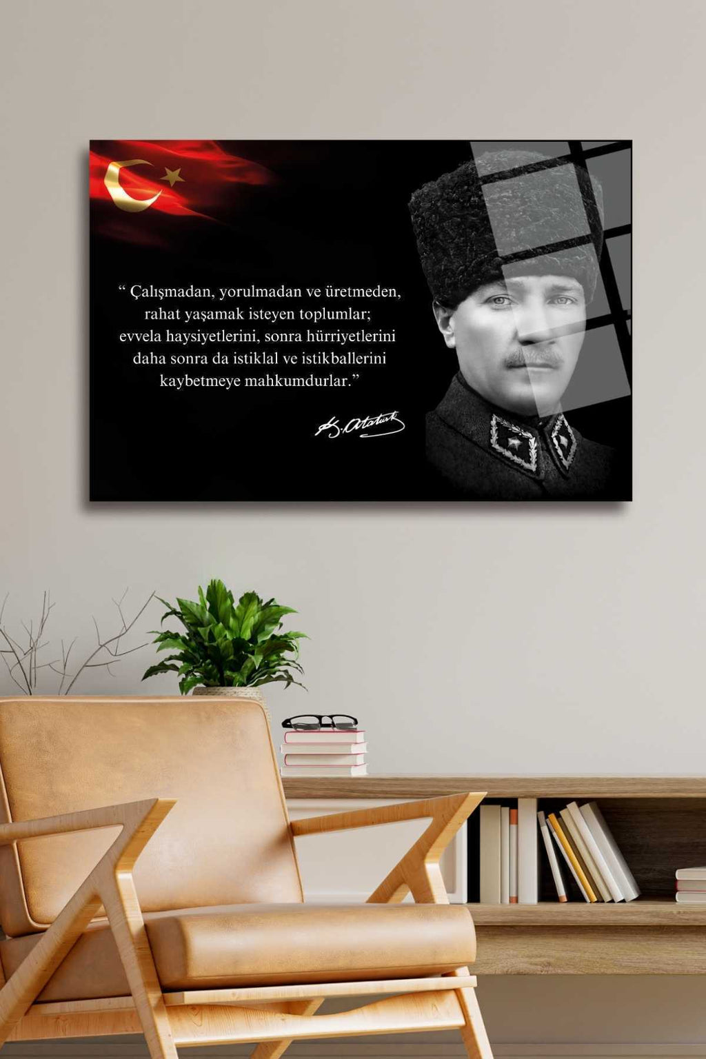 Mustafa Kemal Atatürk , Cam Tablo 227 - 45 x 65