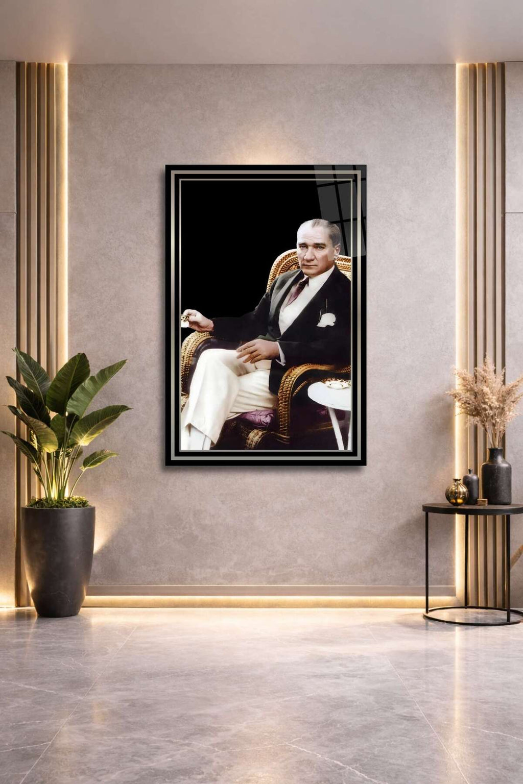 Mustafa Kemal Atatürk Cam Tablo HMDS0465