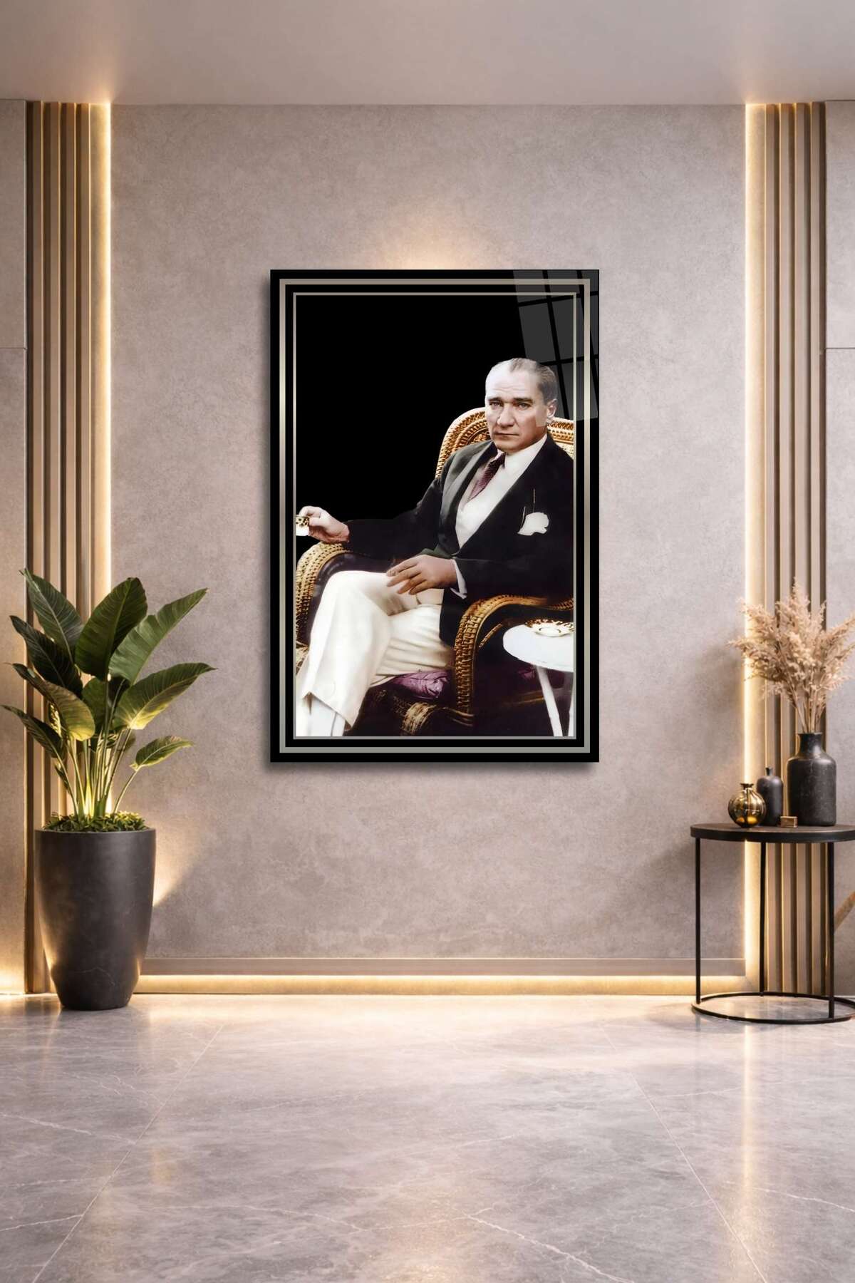 Mustafa Kemal Atatürk Cam Tablo HMDS0465