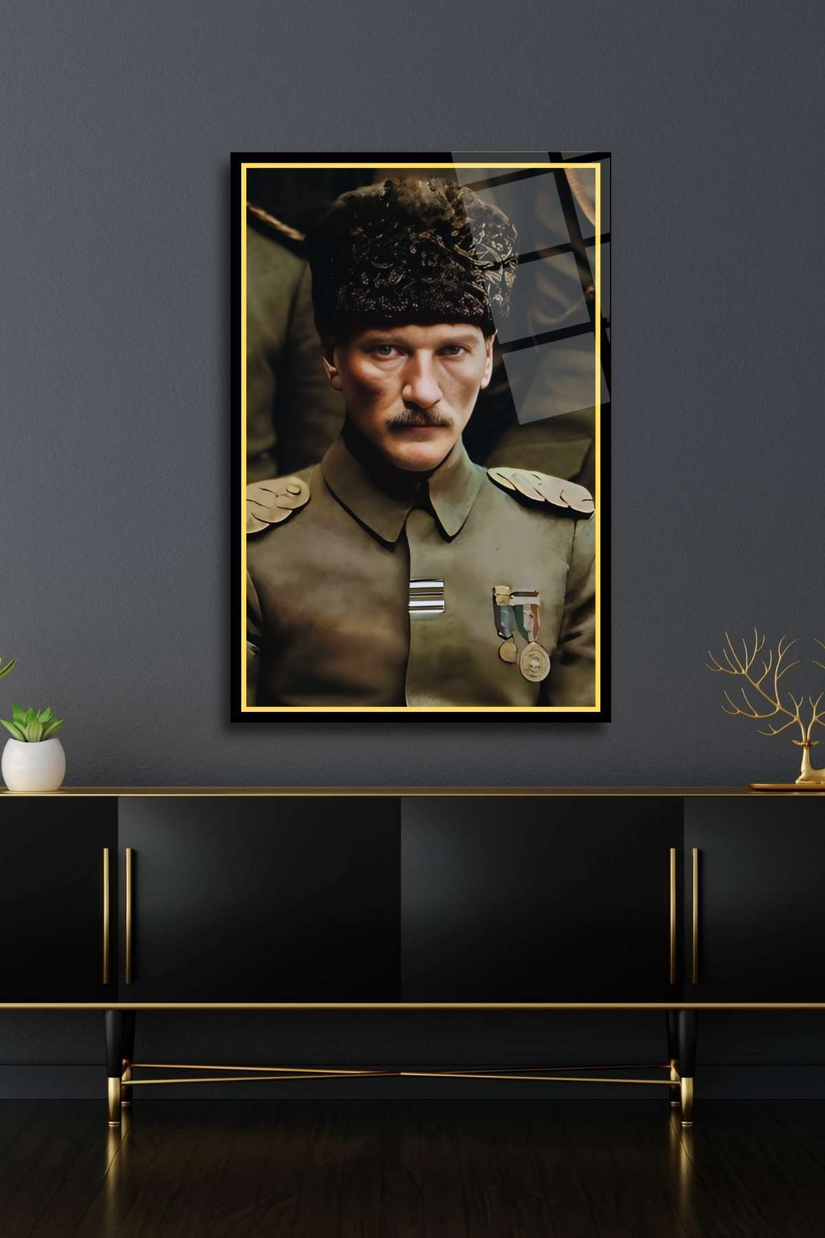 Mustafa Kemal Atatürk Cam Tablo HMDS0343
