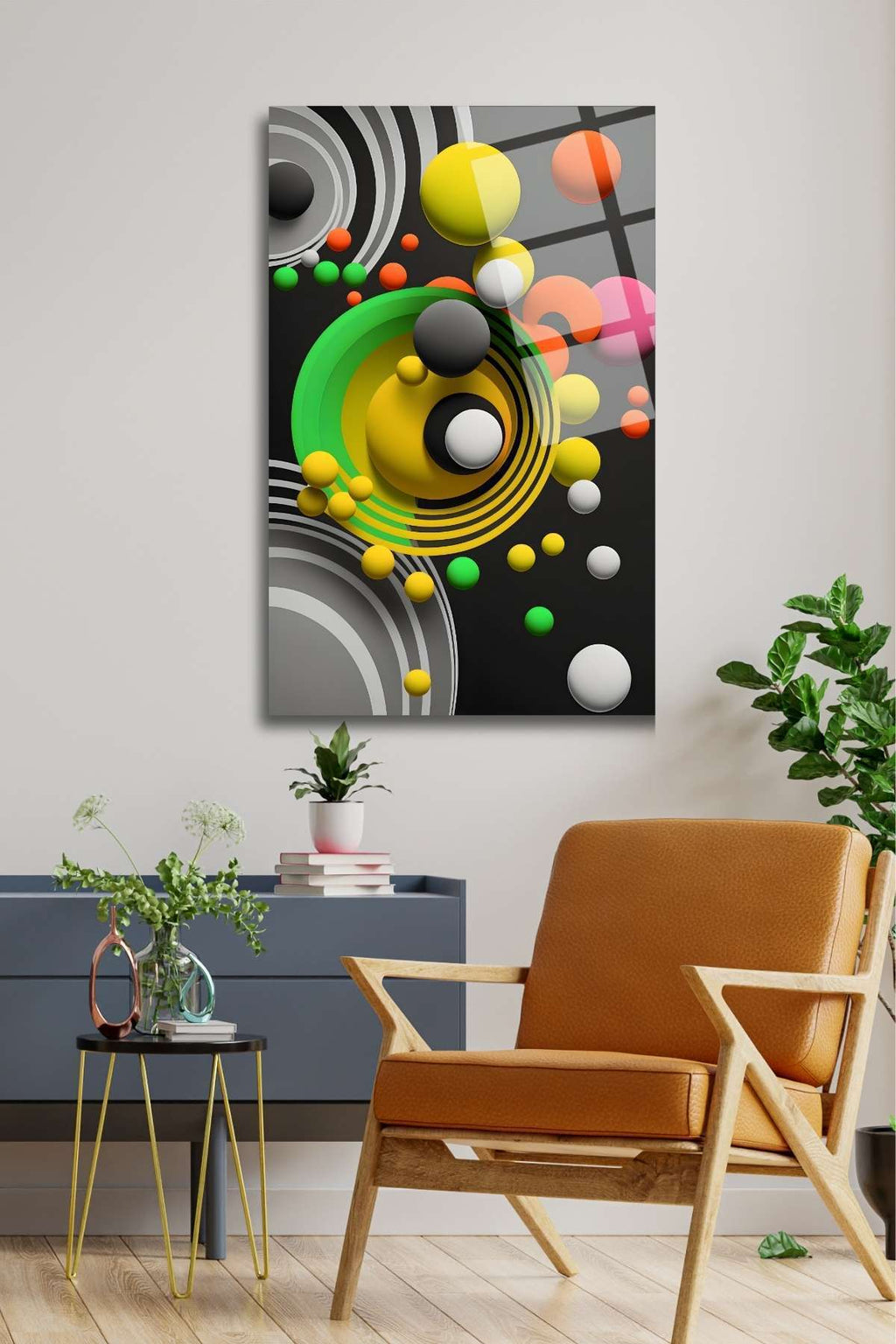 Modern 3 D Görüntülü , Yüksek Çözünürlüklü Cam Tablo 297 - 45 x 65