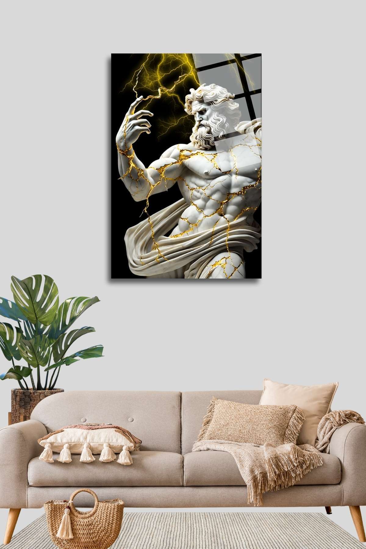 Zeus, Yunan Mitolojisi, Kırılmaya Dayanıklı Cam Tablo 331 - 60 x 90