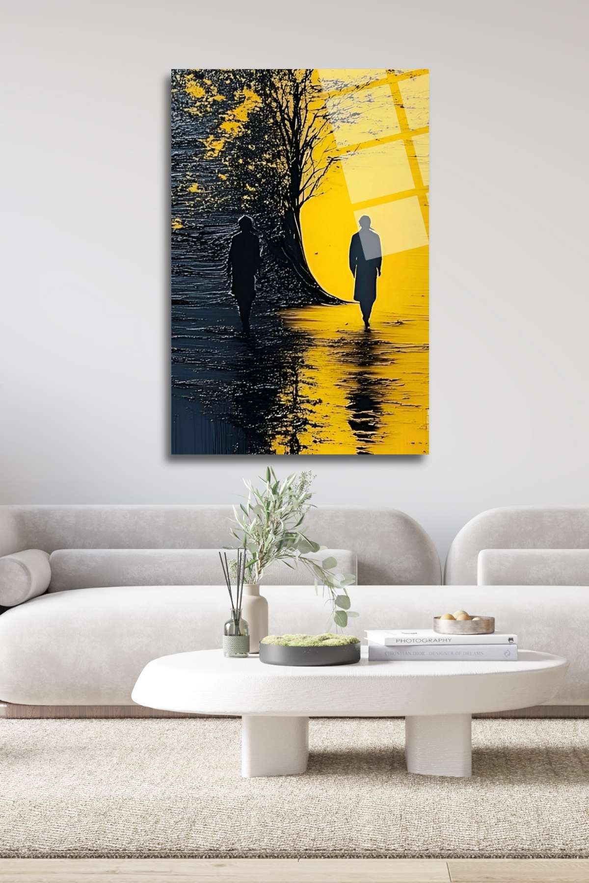 İki İnsan, İki Yol , Kırılmaya Dayanıklı Cam Tablo 310 - 60 x 90