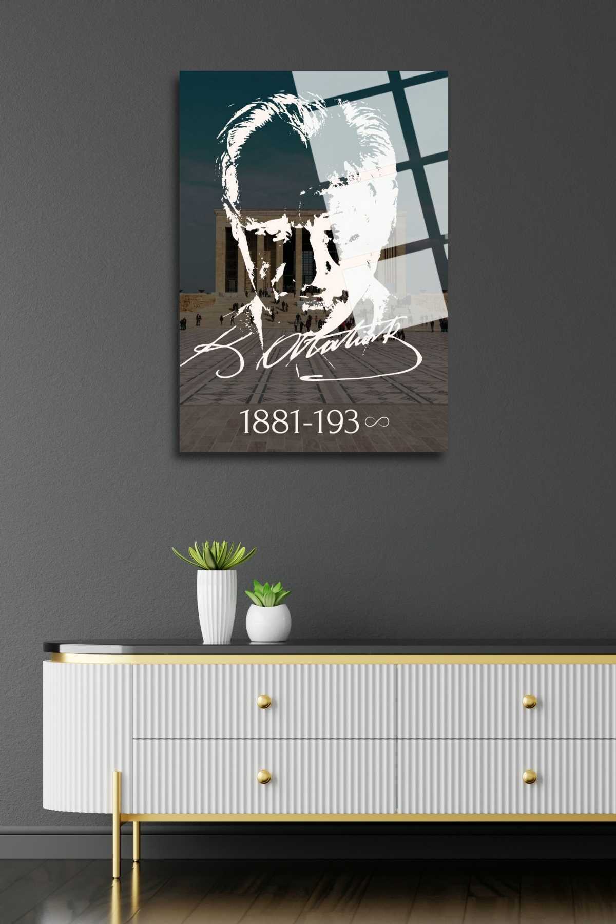 Atatürk Tablosu, Kırılmaya Dayanıklı, Cam Tablo HMDS0003