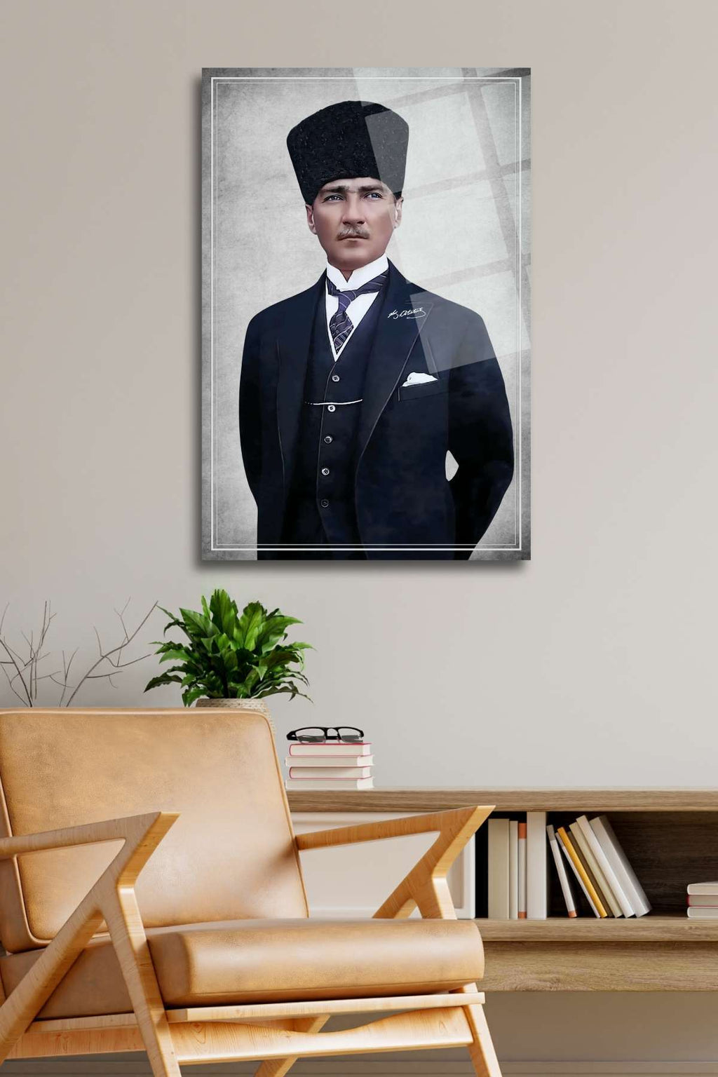 Atatürk Cam Tablo HMDS0376
