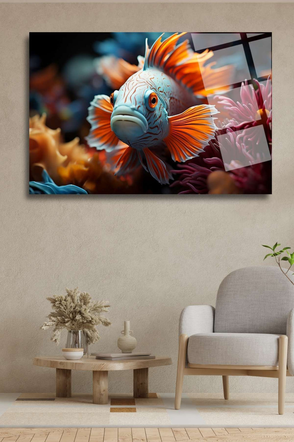 Tropik Balık , Cam Tablo 241