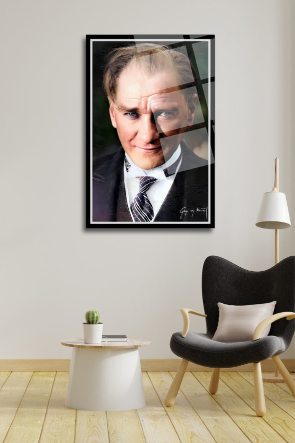 Mustafa Kemal Atatürk, Kırılmaya Dayanıklı Cam Tablo 189 - 60 x 90