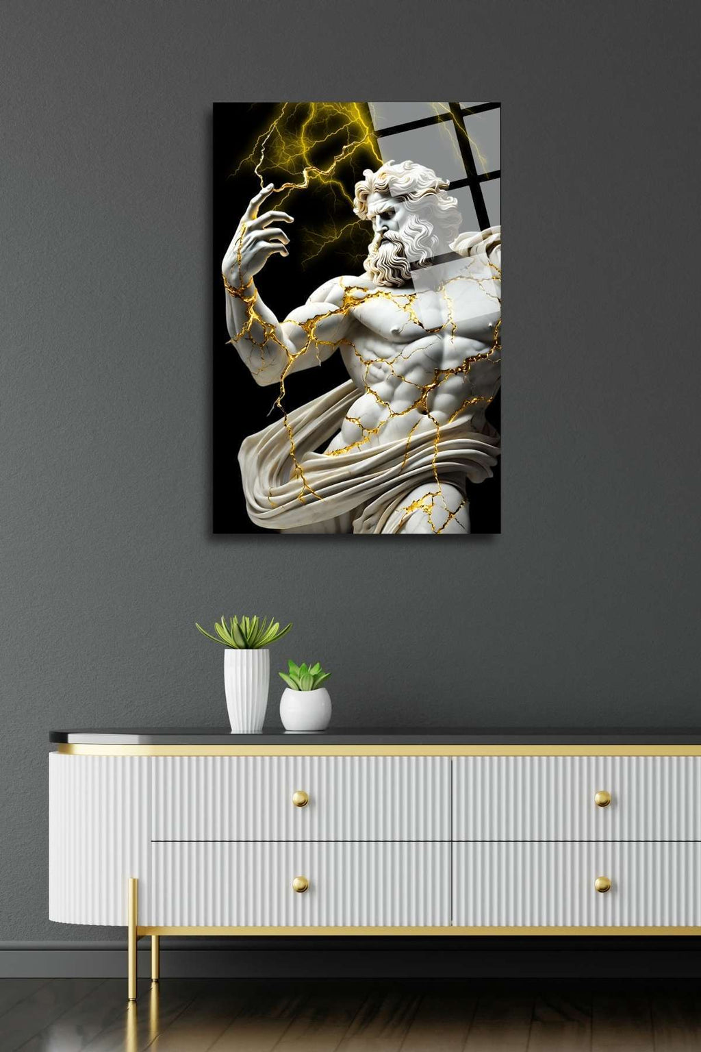 Zeus, Yunan Mitolojisi, Kırılmaya Dayanıklı Cam Tablo 331 - 45 x 65