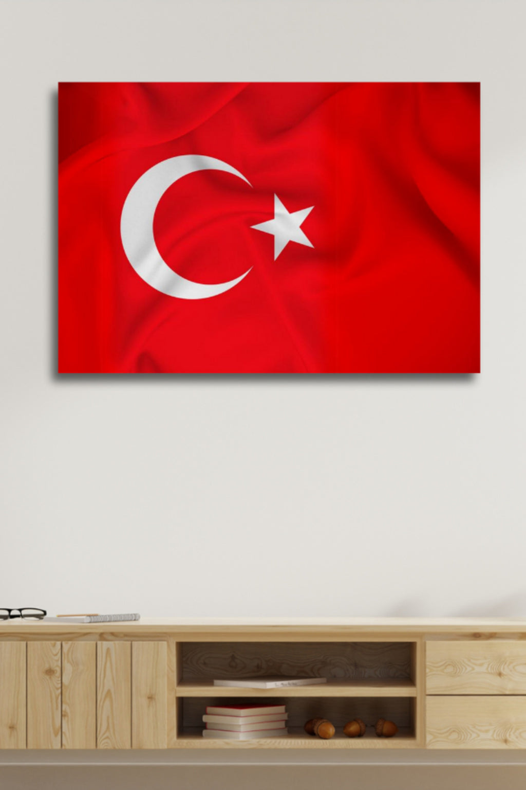 Türk Bayrağı, Kırılmaya Dayanıklı Cam Tablo HMDS0211