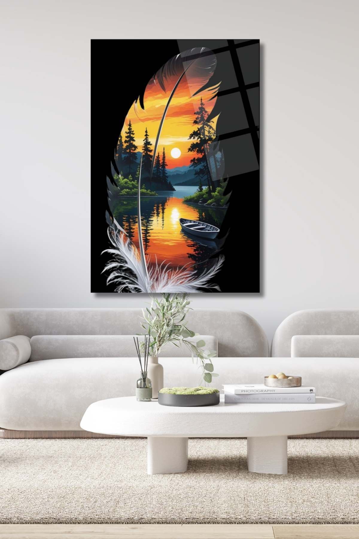 Günbatımı Modern Cam Tablo 293 - 45 x 65